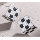 Náušnice AGRIPE * stříbrné šachovnicové dvojčtverce *